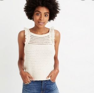 MADEWELL ruffled crochet top